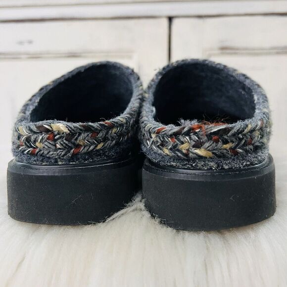 GH Bass & Co Burke Gray Felt Closed Toe Slip On Mules Shoes - Womens Size 7M - Picture 5 of 8